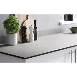 GoodHome 12mm Nepeta Matt Grey Paper & Resin Square Edge Kitchen Worktop, (L)2000mm -Goodhome goodhome 12mm nepeta matt grey paper resin square edge kitchen worktop l 2000mm3663602636892 01i bq