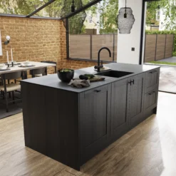 GoodHome 12mm Nepeta Matt Grey Paper & Resin Square Edge Kitchen Worktop, (L)2000mm -Goodhome goodhome 12mm nepeta matt grey paper resin square edge kitchen worktop l 2000mm3663602636892 12i