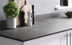 GoodHome 12mm Nepeta Matt Grey Paper & Resin Square Edge Kitchen Worktop, (L)2000mm -Goodhome goodhome 12mm nepeta matt grey paper resin square edge kitchen worktop l 2000mm3663602636892 24i