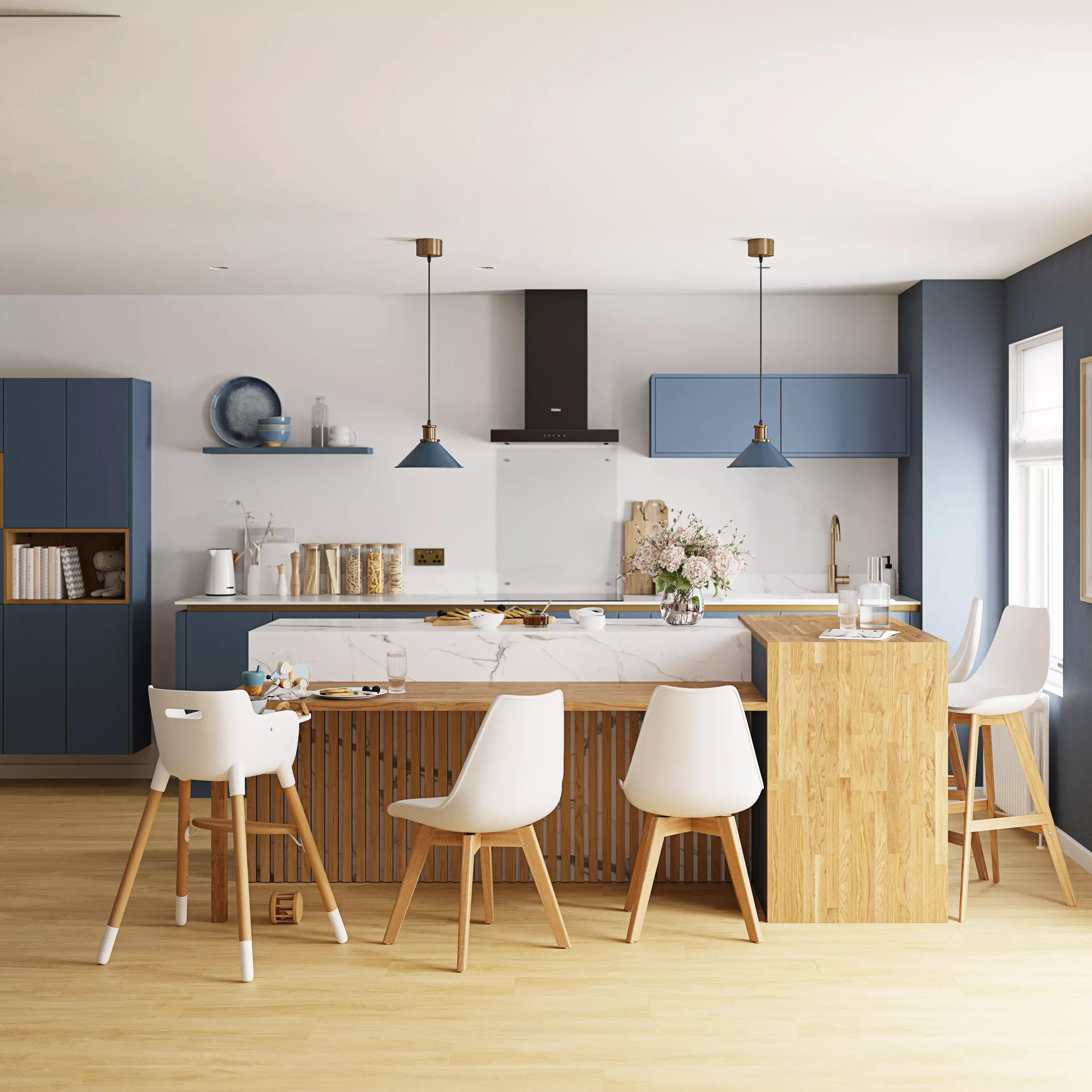 GoodHome 12mm Nepeta Matt White Marble Effect Paper & Resin Square Edge Kitchen Worktop, (L)3000mm 10 GoodHome 12mm Nepeta Matt White Marble Effect Paper & Resin Square Edge Kitchen Worktop, (L)3000mm - Image 10