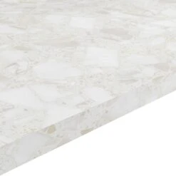 GoodHome 22mm Algiata Matt Beige Marble Effect Chipboard & Laminate Square Edge Kitchen Worktop, (L)3000mm