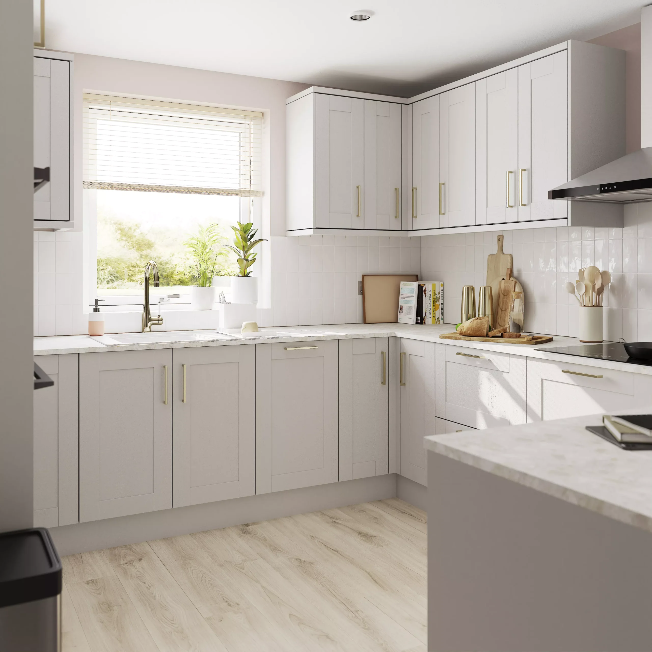 GoodHome 22mm Algiata Matt Beige Marble Effect Chipboard & Laminate Square Edge Kitchen Worktop, (L)3000mm 6 GoodHome 22mm Algiata Matt Beige Marble Effect Chipboard & Laminate Square Edge Kitchen Worktop, (L)3000mm - Image 6