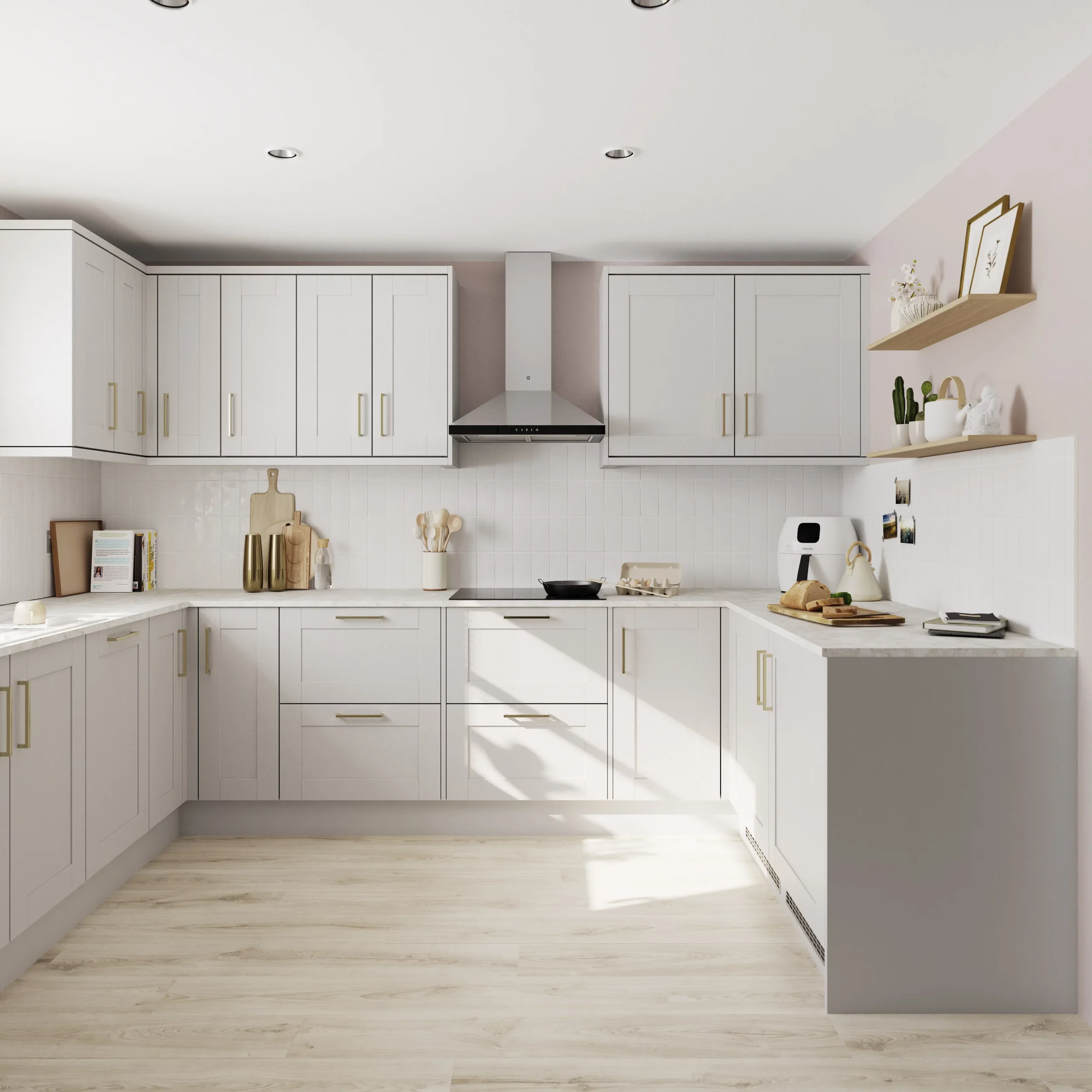 GoodHome 22mm Algiata Matt Beige Marble Effect Chipboard & Laminate Square Edge Kitchen Worktop, (L)3000mm 7 GoodHome 22mm Algiata Matt Beige Marble Effect Chipboard & Laminate Square Edge Kitchen Worktop, (L)3000mm - Image 7