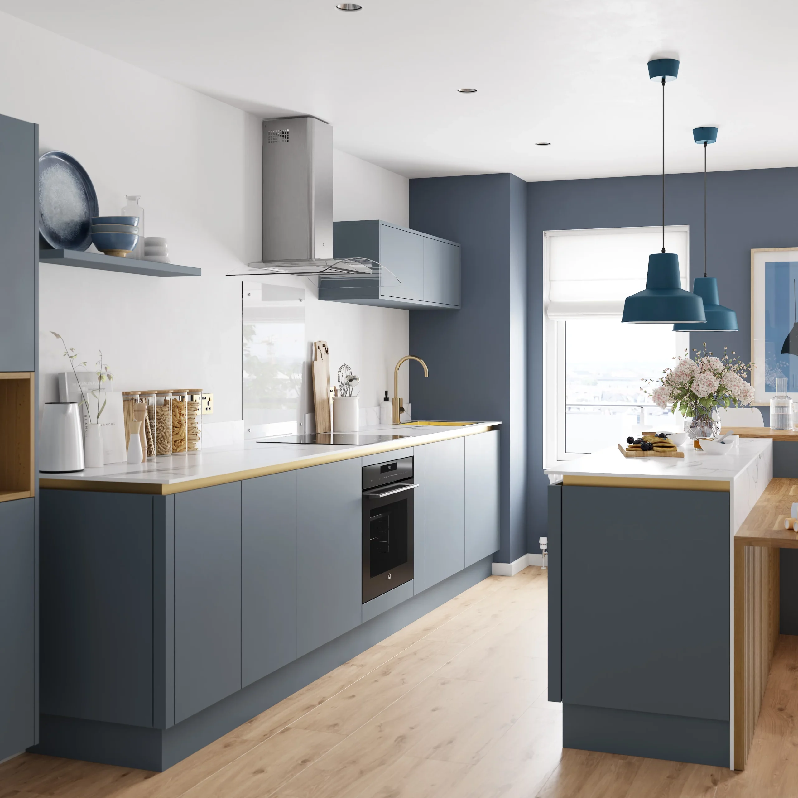 GoodHome 26mm Kava Oiled Natural Solid Oak Square Edge Kitchen Worktop, (L)3000mm 5 GoodHome 26mm Kava Oiled Natural Solid Oak Square Edge Kitchen Worktop, (L)3000mm - Image 5