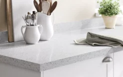 GoodHome 38mm Berberis Gloss White Star Effect Laminate & Particle Board Square Edge Kitchen Breakfast Bar, (L)2000mm -Goodhome goodhome 38mm berberis gloss white star effect laminate particle board square edge kitchen breakfast bar l 2000mm3663602635185 22i