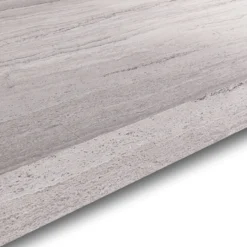 GoodHome 38mm Berberis Matt Grey Travertine Effect Laminate & Particle Board Square Edge Kitchen Breakfast Bar, (L)2000mm