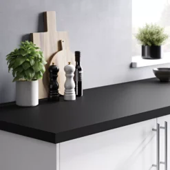 GoodHome 38mm Berberis Super Matt Black Laminate & Particle Board Square Edge Kitchen Breakfast Bar, (L)2000mm 10 GoodHome 38mm Berberis Super Matt Black Laminate & Particle Board Square Edge Kitchen Breakfast Bar, (L)2000mm -Goodhome goodhome 38mm berberis super matt black laminate particle board square edge kitchen breakfast bar l 2000mm3663602635192 21i
