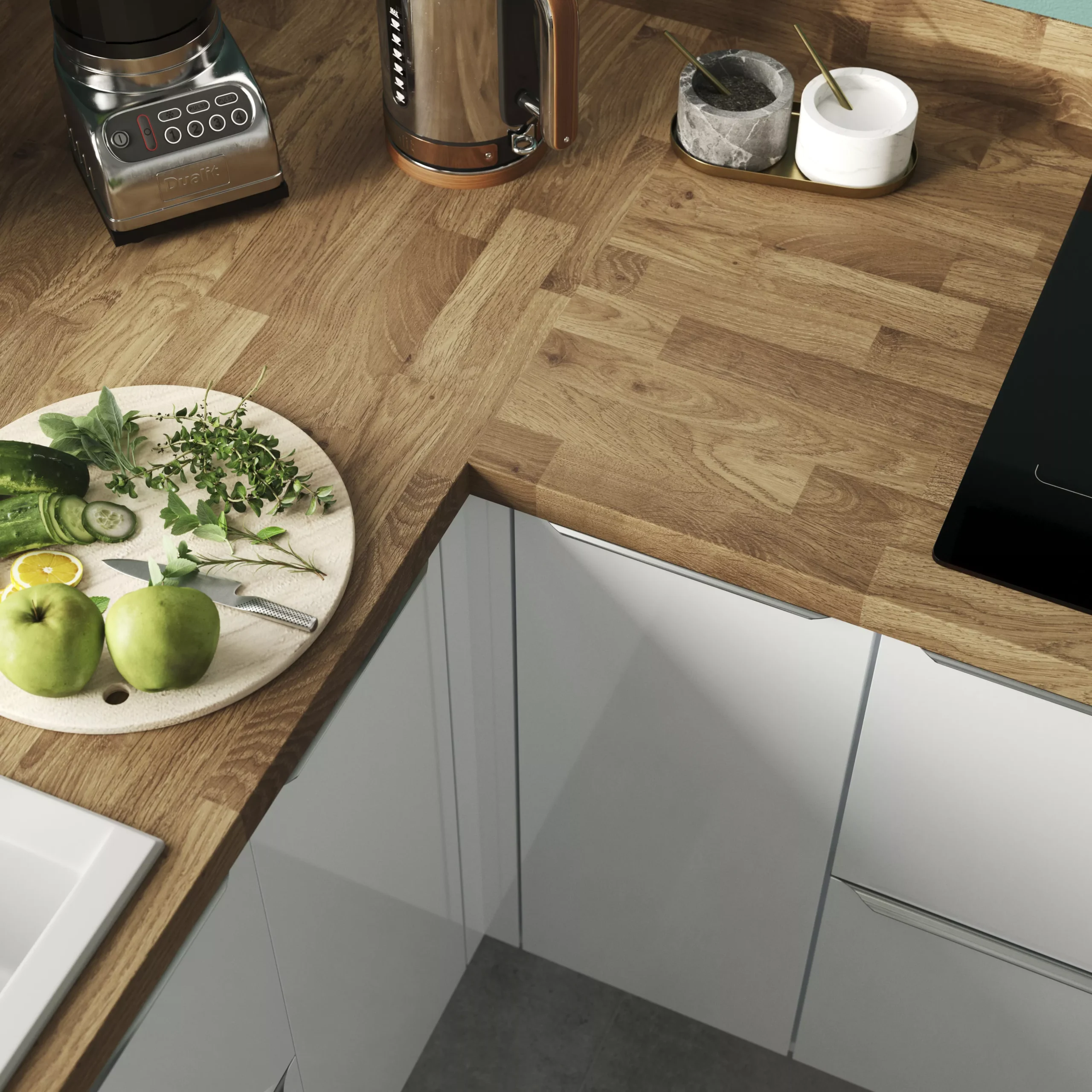 GoodHome 38mm Kala Matt Honey Wood Effect Chipboard & Laminate Square Edge Kitchen Worktop, (L)3000mm 3 GoodHome 38mm Kala Matt Honey Wood Effect Chipboard & Laminate Square Edge Kitchen Worktop, (L)3000mm - Image 3
