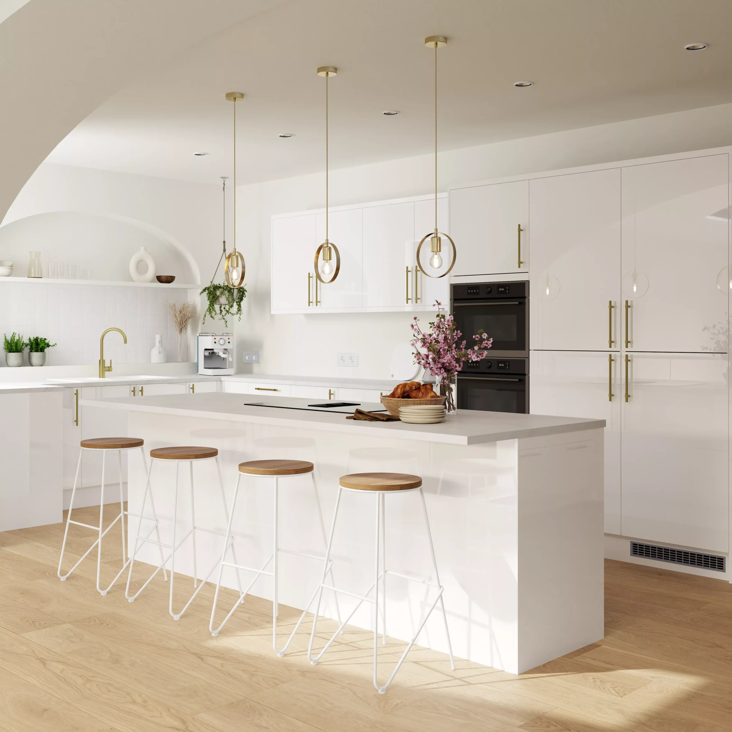 GoodHome 38mm Kala Matt White Marble Effect Chipboard & Laminate Square Edge Kitchen Worktop, (L)3000mm 9 GoodHome 38mm Kala Matt White Marble Effect Chipboard & Laminate Square Edge Kitchen Worktop, (L)3000mm - Image 9