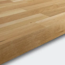 Goodhome 14 GoodHome 40mm Hinita Natural Solid Oak Square Edge Kitchen Island Worktop, (L)1800mm