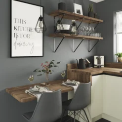 GoodHome 40mm Hinita Stained Dark Wood Effect Solid Oak Square Edge Kitchen Worktop, (L)3000mm 8 GoodHome 40mm Hinita Stained Dark Wood Effect Solid Oak Square Edge Kitchen Worktop, (L)3000mm -Goodhome goodhome 40mm hinita stained dark wood effect solid oak square edge kitchen worktop l 3000mm3663602635673 01i