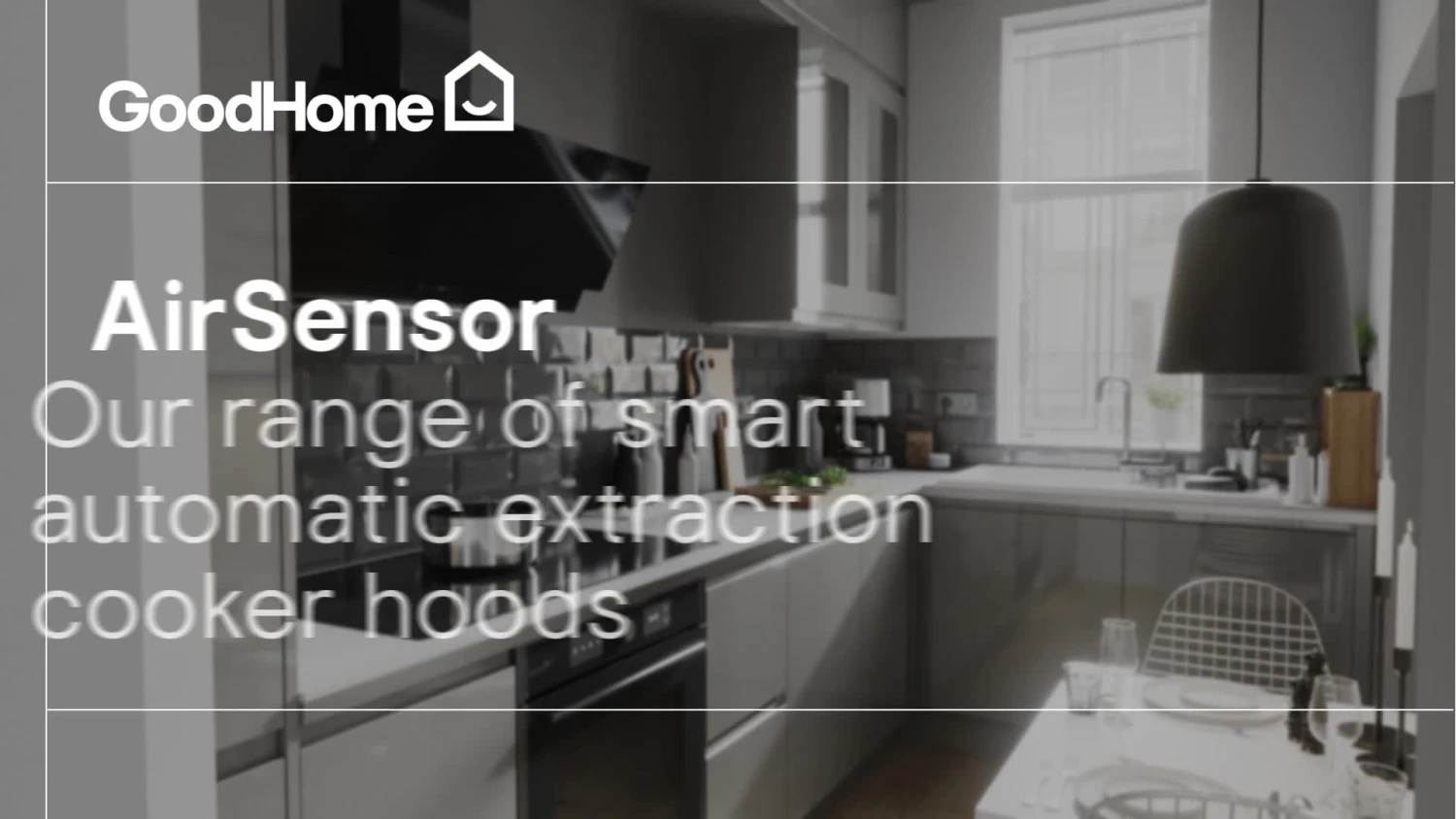 GoodHome AirSensor GHAG90ASBL Black Steel & Glass Angled Cooker Hood (W)89.8cm - Black 2 GoodHome AirSensor GHAG90ASBL Black Steel & Glass Angled Cooker Hood (W)89.8cm - Black - Image 2