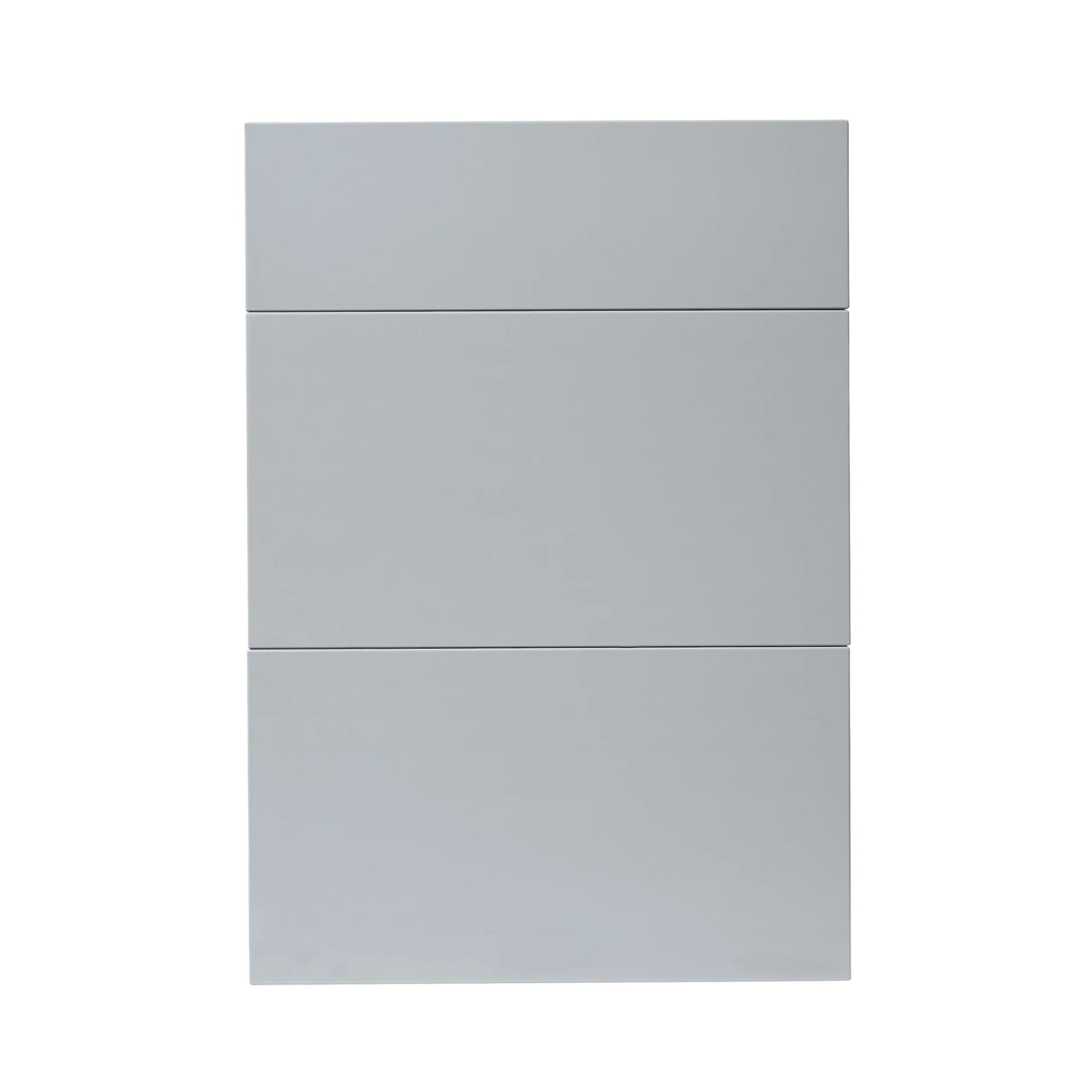 GoodHome Alisma High Gloss Grey Slab Drawer Front (W)500mm, Pack Of 3 1 GoodHome Alisma High Gloss Grey Slab Drawer Front (W)500mm, Pack Of 3