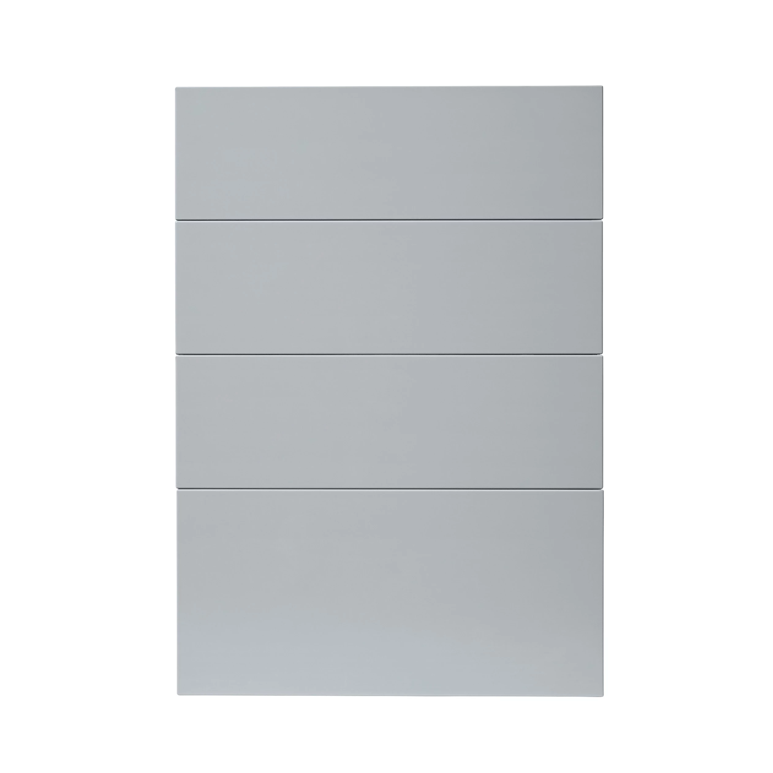 GoodHome Alisma High Gloss Grey Slab Drawer Front (W)500mm, Pack Of 4 1 GoodHome Alisma High Gloss Grey Slab Drawer Front (W)500mm, Pack Of 4