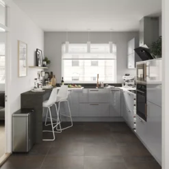 GoodHome Alisma High Gloss Grey Slab Larder/Fridge Cabinet Door (W)300mm (H)1287mm (T)18mm 17 GoodHome Alisma High Gloss Grey Slab Larder/Fridge Cabinet Door (W)300mm (H)1287mm (T)18mm -Goodhome goodhome alisma high gloss grey slab larder fridge cabinet door w 300mm h 1287mm t 18mm3663602652960 20i