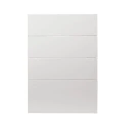 GoodHome Alisma High Gloss White Slab Drawer Front (W)500mm, Pack Of 4