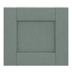 GoodHome Alpinia Matt Green Painted Wood Effect Shaker Drawer Front, Bridging Door & Bi Fold Door, (W)400mm (H)356mm (T)18mm