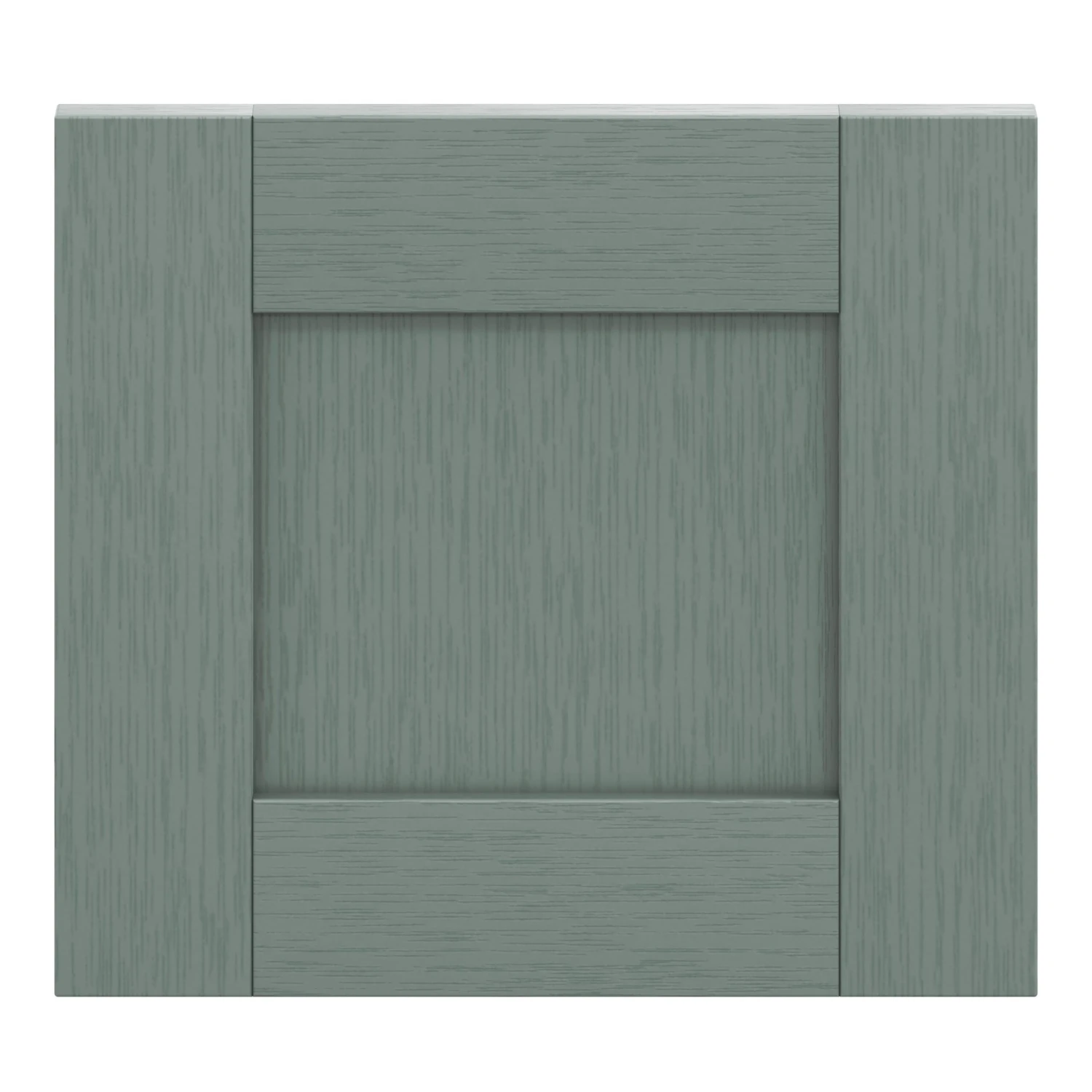GoodHome Alpinia Matt Green Painted Wood Effect Shaker Drawer Front, Bridging Door & Bi Fold Door, (W)400mm (H)356mm (T)18mm 1 GoodHome Alpinia Matt Green Painted Wood Effect Shaker Drawer Front, Bridging Door & Bi Fold Door, (W)400mm (H)356mm (T)18mm
