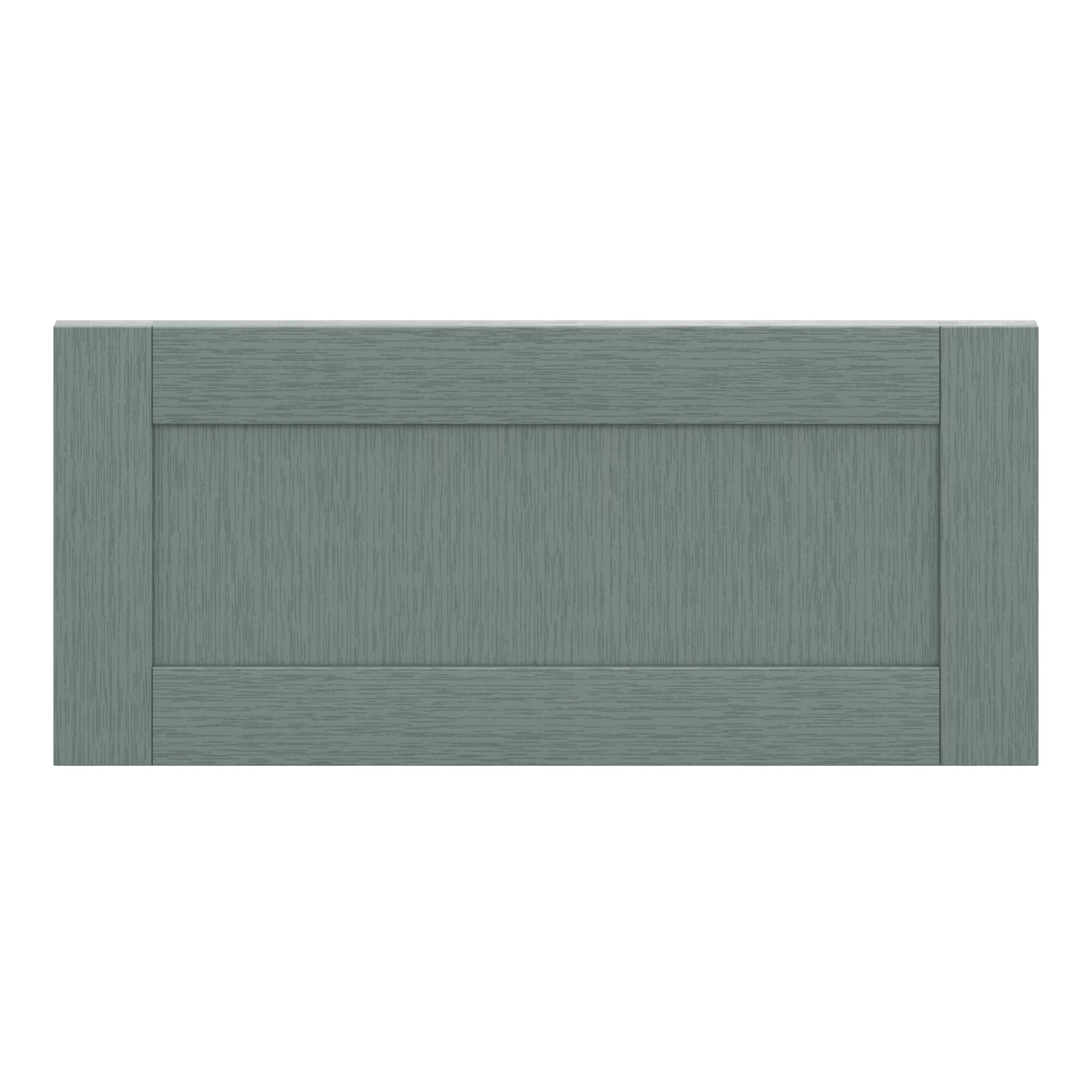 GoodHome Alpinia Matt Green Painted Wood Effect Shaker Drawer Front, Bridging Door & Bi Fold Door, (W)800mm (H)356mm (T)18mm 1 GoodHome Alpinia Matt Green Painted Wood Effect Shaker Drawer Front, Bridging Door & Bi Fold Door, (W)800mm (H)356mm (T)18mm