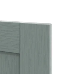 GoodHome Alpinia Matt Green Painted Wood Effect Shaker Tall Wall Cabinet Door (W)400mm (H)895mm (T)18mm -Goodhome goodhome alpinia matt green painted wood effect shaker tall wall cabinet door w 400mm h 895mm t 18mm5059340147178 36c