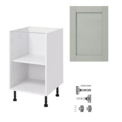 GoodHome Alpinia Matt Grey Painted Wood Effect Shaker Base Kitchen Cabinet (W)500mm (H)720mm -Goodhome goodhome alpinia matt grey painted wood effect shaker base kitchen cabinet w 500mm h 720mm5059340701882 07c bq