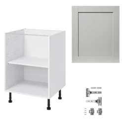 GoodHome Alpinia Matt Grey Painted Wood Effect Shaker Base Kitchen Cabinet (W)600mm (H)720mm 7 GoodHome Alpinia Matt Grey Painted Wood Effect Shaker Base Kitchen Cabinet (W)600mm (H)720mm -Goodhome goodhome alpinia matt grey painted wood effect shaker base kitchen cabinet w 600mm h 720mm5059340701899 07c bq