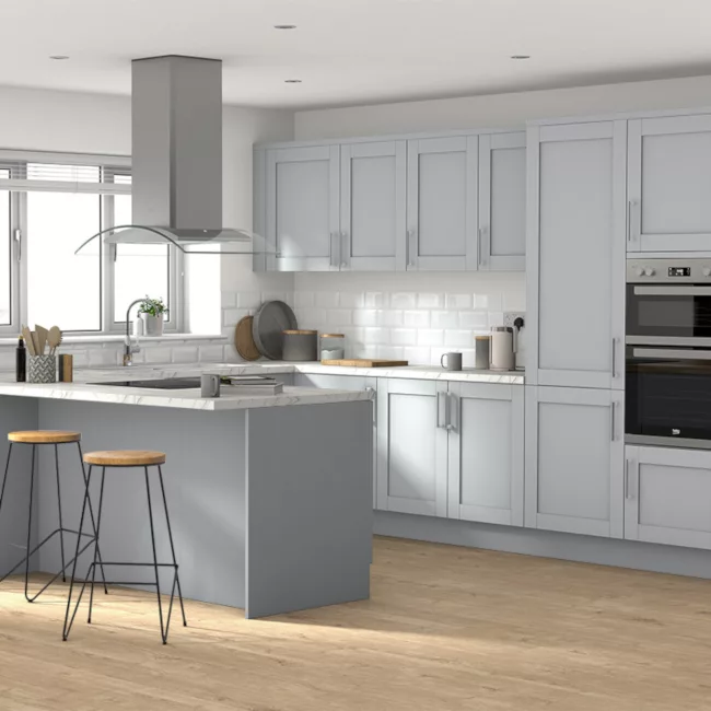 GoodHome Alpinia Matt Grey Painted Wood Effect Shaker Wall Kitchen Cabinet (W)500mm (H)720mm 4 GoodHome Alpinia Matt Grey Painted Wood Effect Shaker Wall Kitchen Cabinet (W)500mm (H)720mm - Image 4