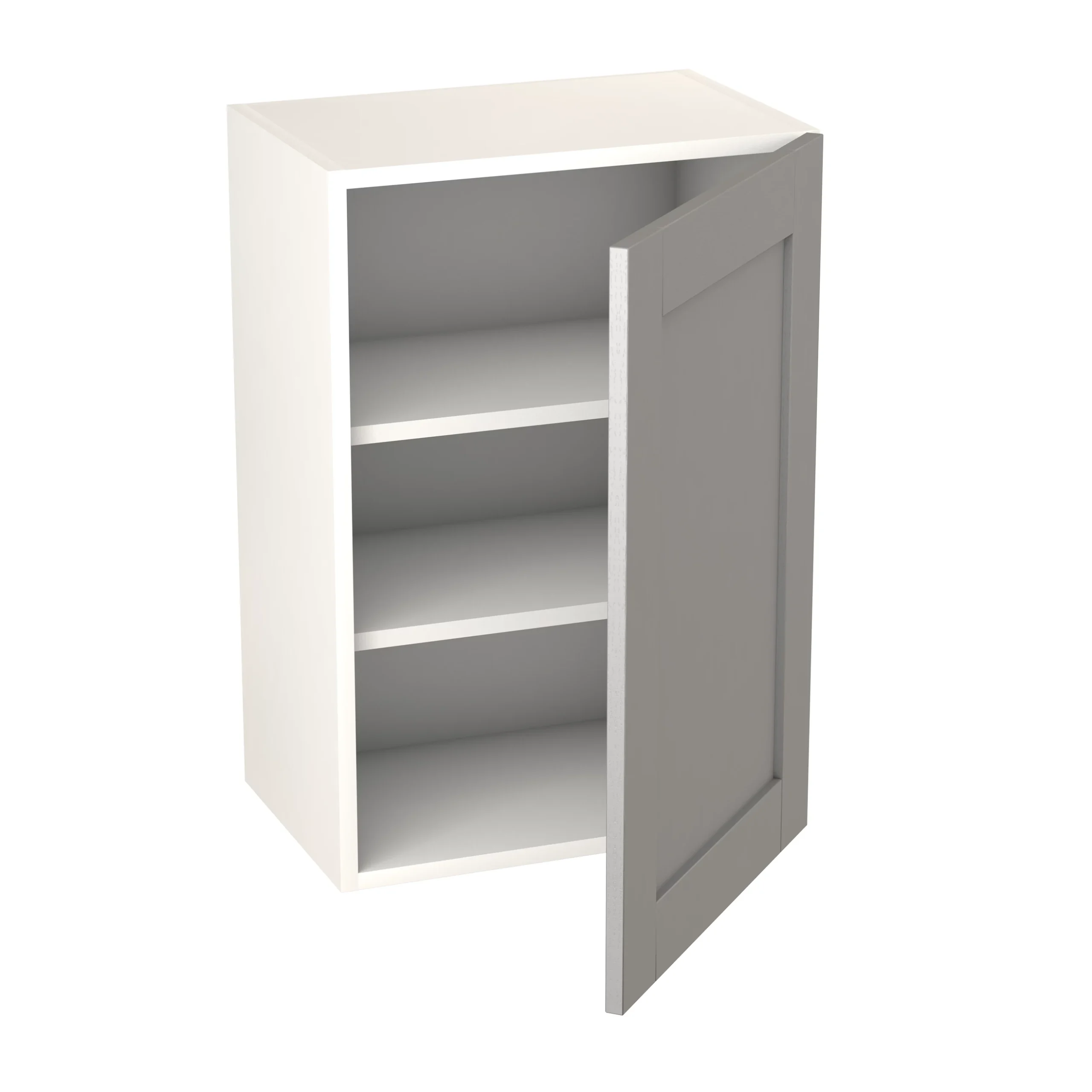 GoodHome Alpinia Matt Grey Painted Wood Effect Shaker Wall Kitchen Cabinet (W)500mm (H)720mm 2 GoodHome Alpinia Matt Grey Painted Wood Effect Shaker Wall Kitchen Cabinet (W)500mm (H)720mm - Image 2