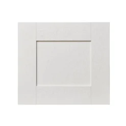 GoodHome Alpinia Matt Ivory Painted Wood Effect Shaker Drawer Front, Bridging Door & Bi Fold Door, (W)400mm (H)356mm (T)18mm