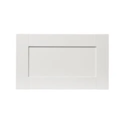 GoodHome Alpinia Matt Ivory Painted Wood Effect Shaker Drawer Front, Bridging Door & Bi Fold Door, (W)600mm (H)356mm (T)18mm