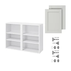 GoodHome Alpinia Matt Ivory Painted Wood Effect Shaker Wall Kitchen Cabinet (W)1000mm (H)720mm -Goodhome goodhome alpinia matt ivory painted wood effect shaker wall kitchen cabinet w 1000mm h 720mm5059340701806 07c bq