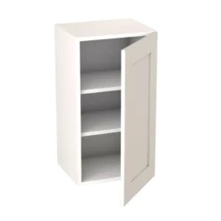 GoodHome Alpinia Matt Ivory Painted Wood Effect Shaker Wall Kitchen Cabinet (W)400mm (H)720mm