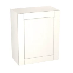 GoodHome Alpinia Matt Ivory Painted Wood Effect Shaker Wall Kitchen Cabinet (W)600mm (H)720mm