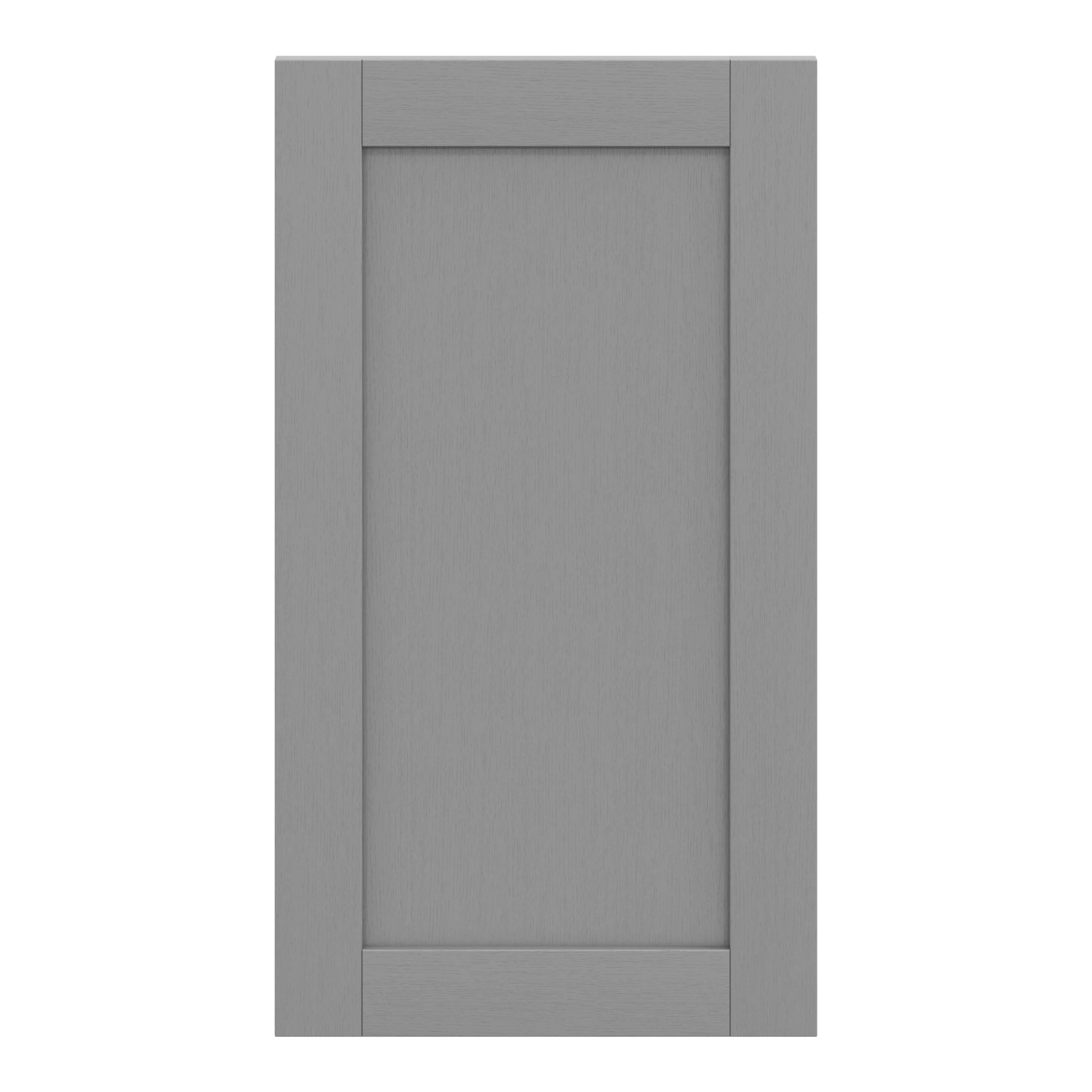 GoodHome Alpinia Matt Slate Grey Painted Wood Effect Shaker Tall Wall Cabinet Door (W)500mm (H)895mm (T)18mm 1 GoodHome Alpinia Matt Slate Grey Painted Wood Effect Shaker Tall Wall Cabinet Door (W)500mm (H)895mm (T)18mm