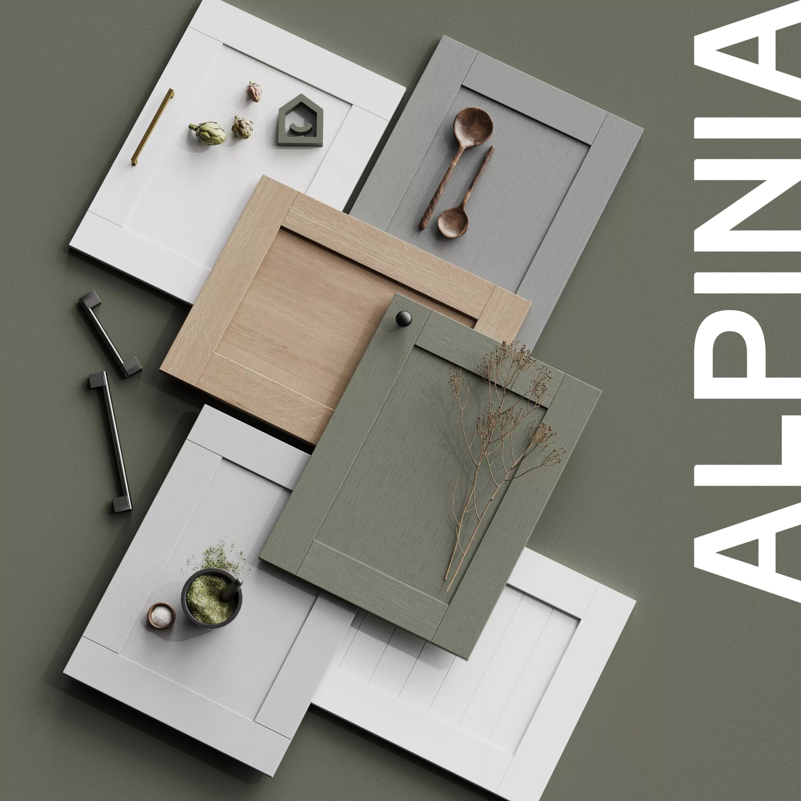 GoodHome Alpinia Matt Slate Grey Painted Wood Effect Shaker Tall Wall Corner Post, (W)59mm (H)895mm 10 GoodHome Alpinia Matt Slate Grey Painted Wood Effect Shaker Tall Wall Corner Post, (W)59mm (H)895mm - Image 10