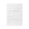 GoodHome Alpinia Matt White Tongue & Groove Shaker Drawer Front (W)500mm, Pack Of 3