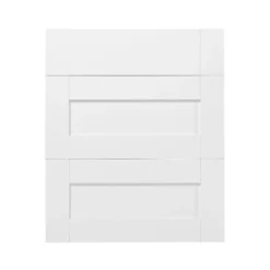 GoodHome Alpinia Matt White Tongue & Groove Shaker Drawer Front (W)600mm, Pack Of 3