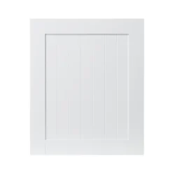 GoodHome Alpinia Matt White Tongue & Groove Shaker Highline Cabinet Door (W)600mm (H)715mm (T)18mm