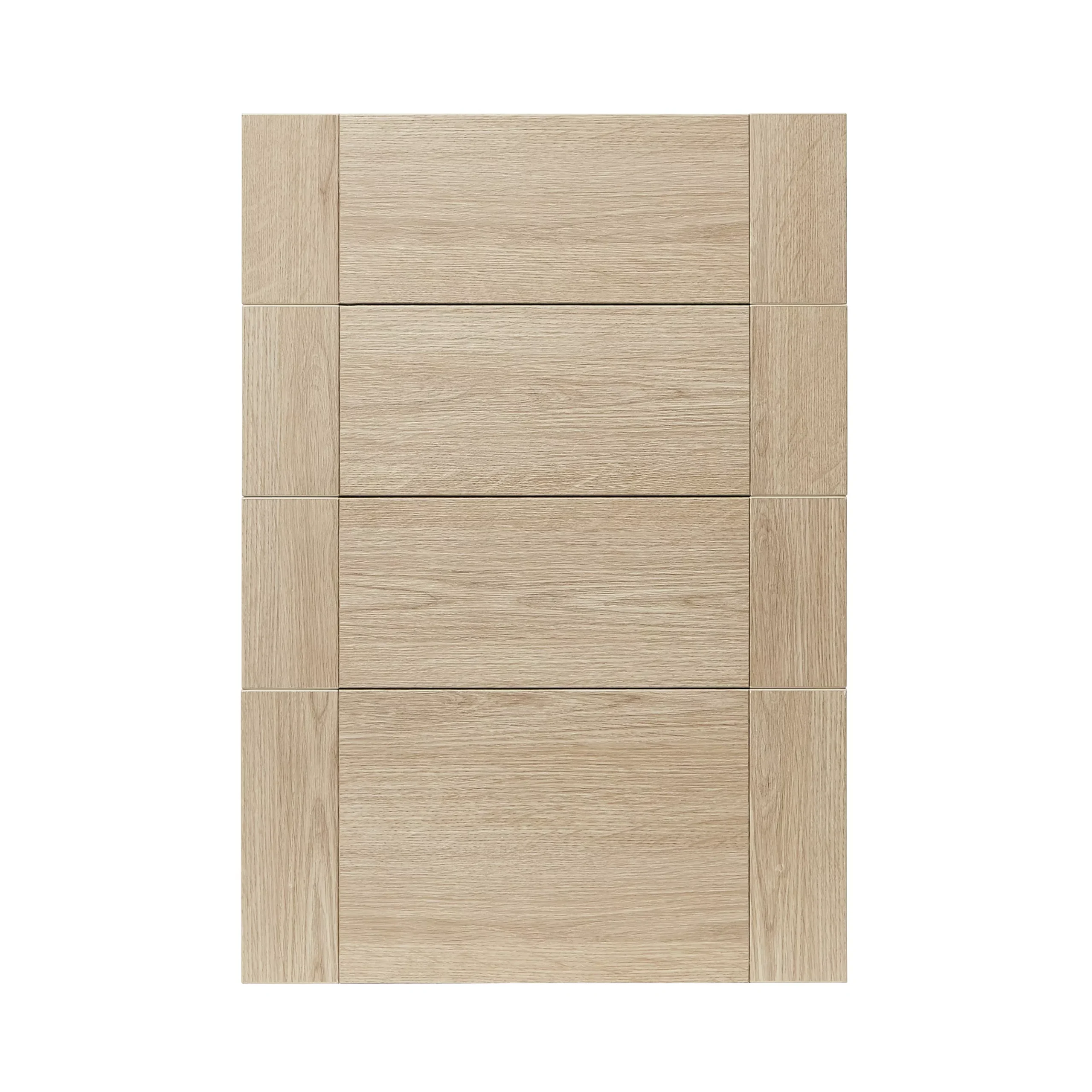 GoodHome Alpinia Oak Effect Shaker Drawer Front (W)500mm, Pack Of 4 1 GoodHome Alpinia Oak Effect Shaker Drawer Front (W)500mm, Pack Of 4