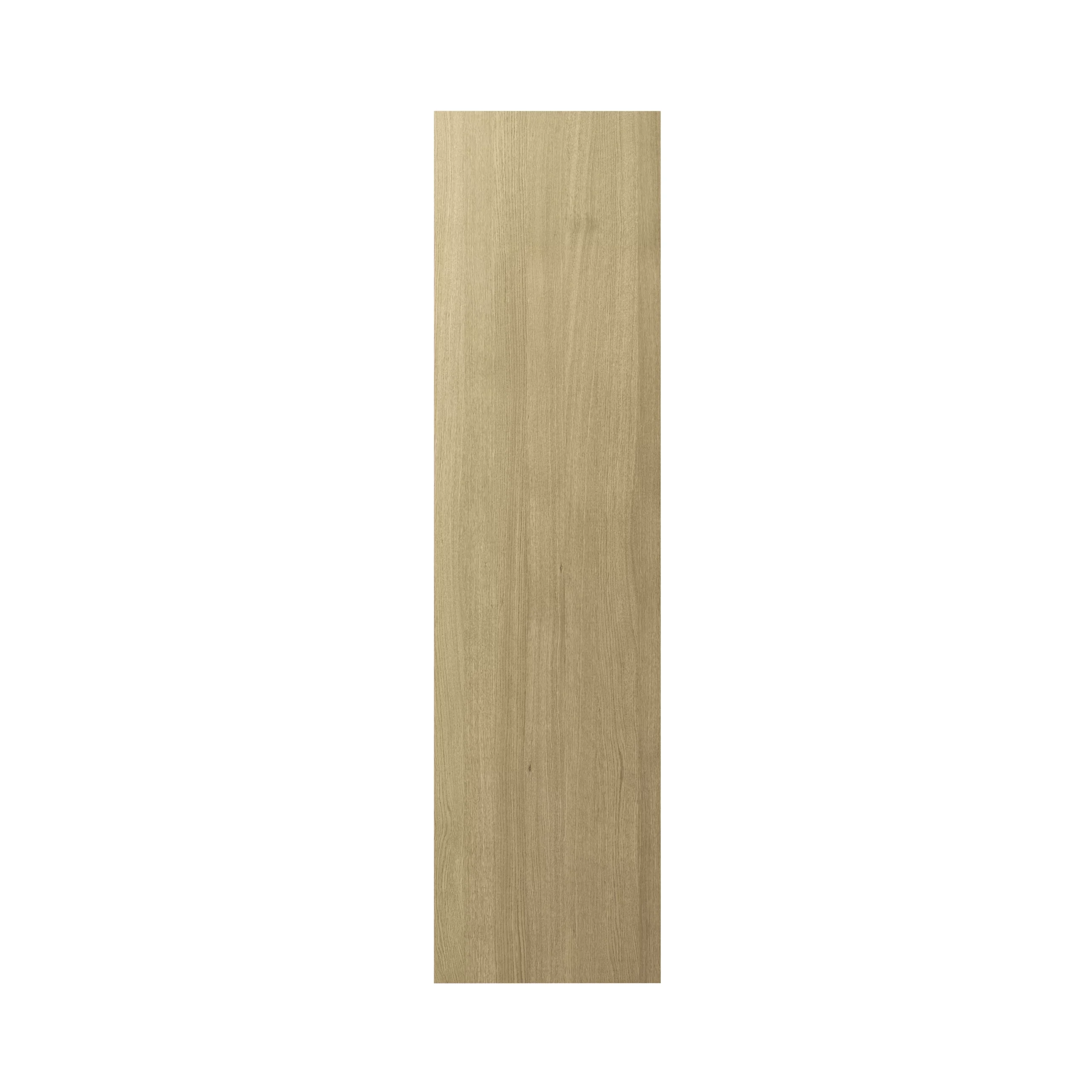 GoodHome Alpinia Oak Effect Shaker Tall Appliance & Larder End Panel (H)2190mm (W)570mm, Set 1 GoodHome Alpinia Oak Effect Shaker Tall Appliance & Larder End Panel (H)2190mm (W)570mm, Set