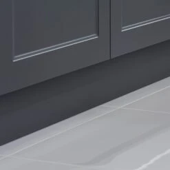 GoodHome Artemisia Graphite Square Edge Plinth, (L)2400mm -Goodhome goodhome artemisia graphite square edge plinth l 2400mm3663602528067 31i bq