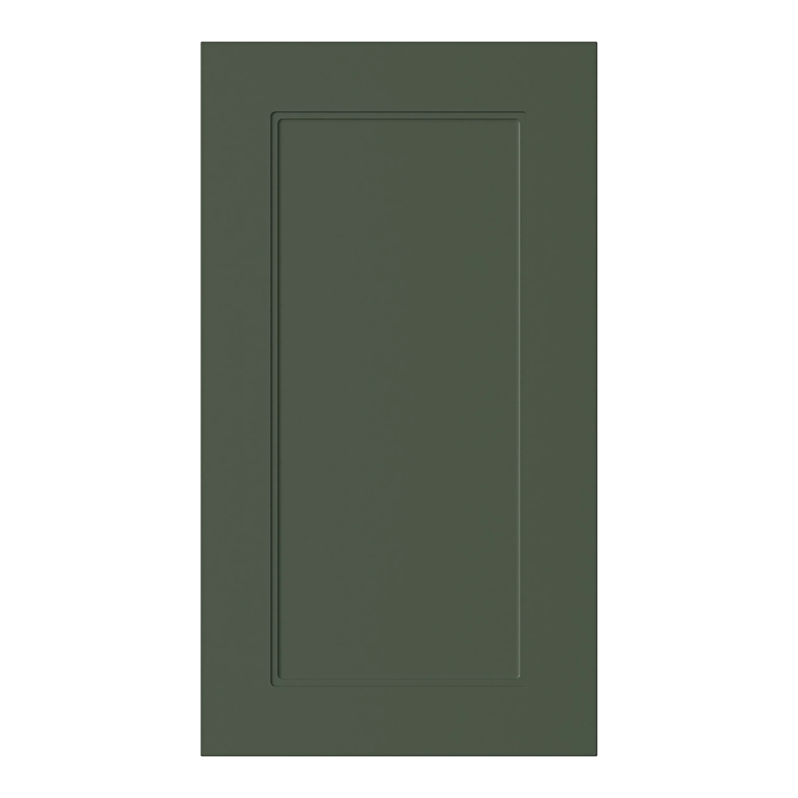 GoodHome Artemisia Matt Dark Green Shaker Highline Cabinet Door (W)400mm (H)715mm (T)18mm 1 GoodHome Artemisia Matt Dark Green Shaker Highline Cabinet Door (W)400mm (H)715mm (T)18mm