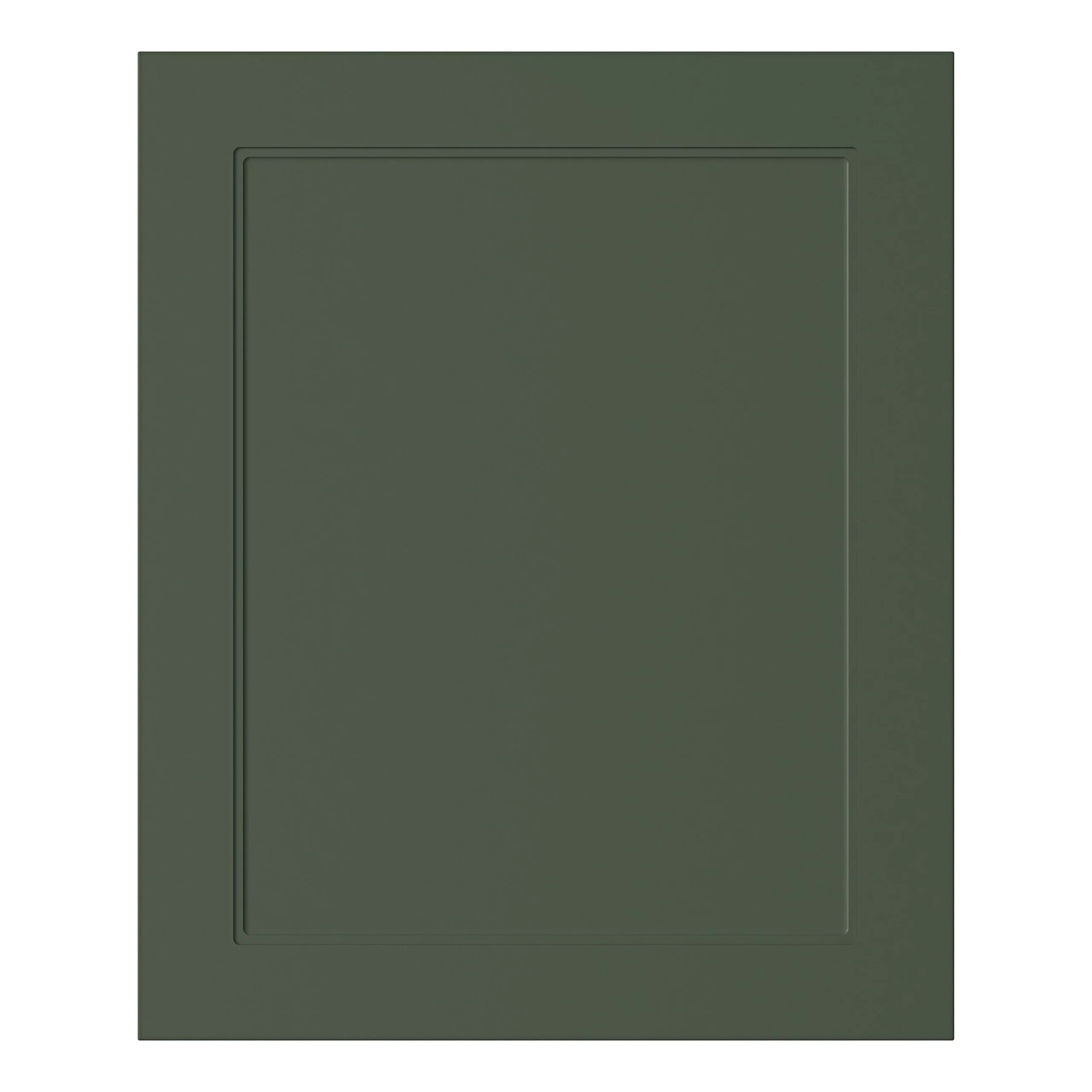 GoodHome Artemisia Matt Dark Green Shaker Tall Appliance Cabinet Door (W)600mm (H)723mm (T)18mm 1 GoodHome Artemisia Matt Dark Green Shaker Tall Appliance Cabinet Door (W)600mm (H)723mm (T)18mm