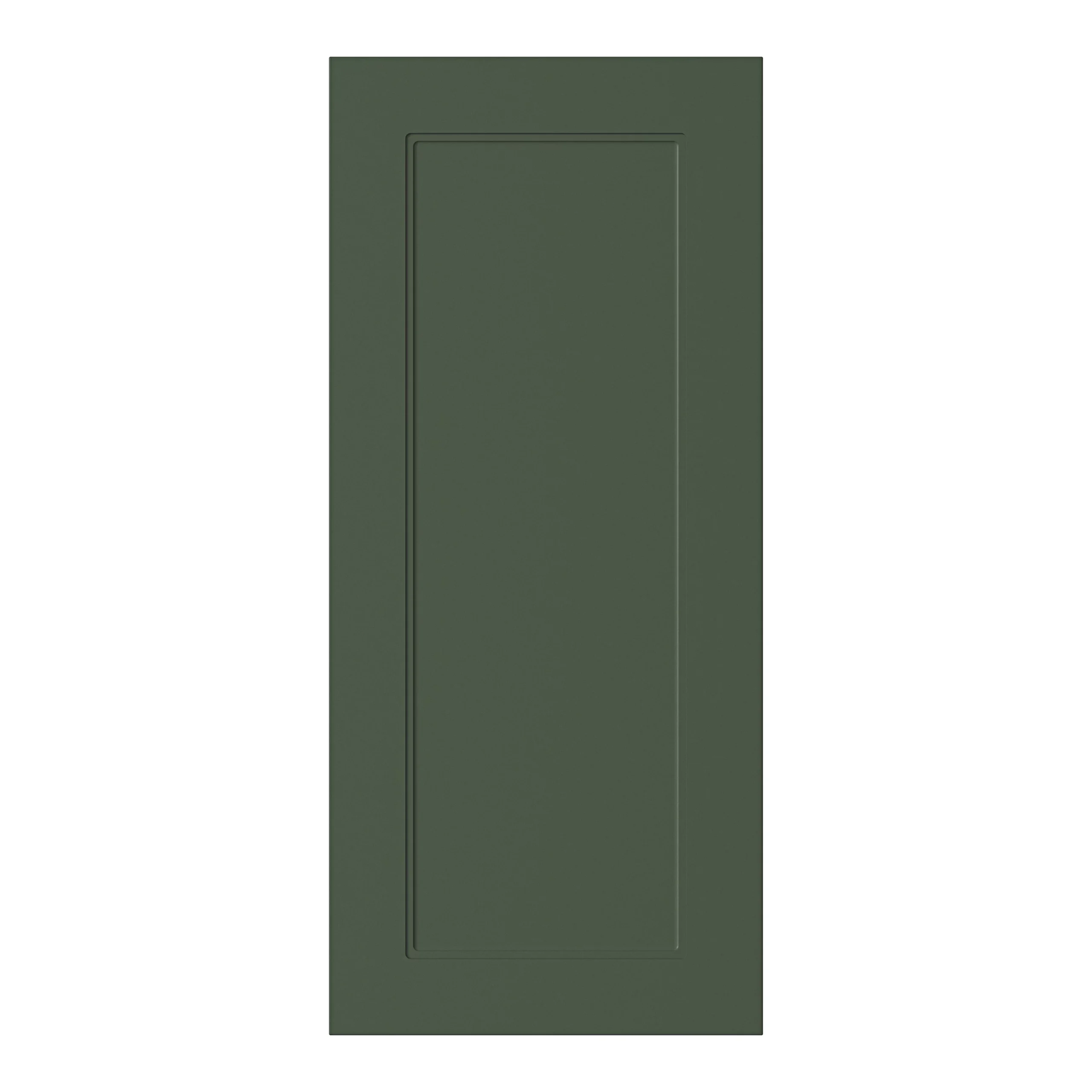 GoodHome Artemisia Matt Dark Green Shaker Tall Wall Cabinet Door (W)400mm (H)895mm (T)18mm 1 GoodHome Artemisia Matt Dark Green Shaker Tall Wall Cabinet Door (W)400mm (H)895mm (T)18mm