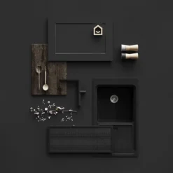 GoodHome Artemisia Matt Graphite Classic Shaker Appliance Cabinet Door (W)600mm (H)626mm (T)18mm -Goodhome goodhome artemisia matt graphite classic shaker appliance cabinet door w 600mm h 626mm t 18mm5059340704104 11i