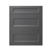 GoodHome Artemisia Matt Graphite Classic Shaker Drawer Front (W)600mm, Pack Of 3