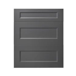 GoodHome Artemisia Matt Graphite Classic Shaker Drawer Front (W)600mm, Pack Of 3
