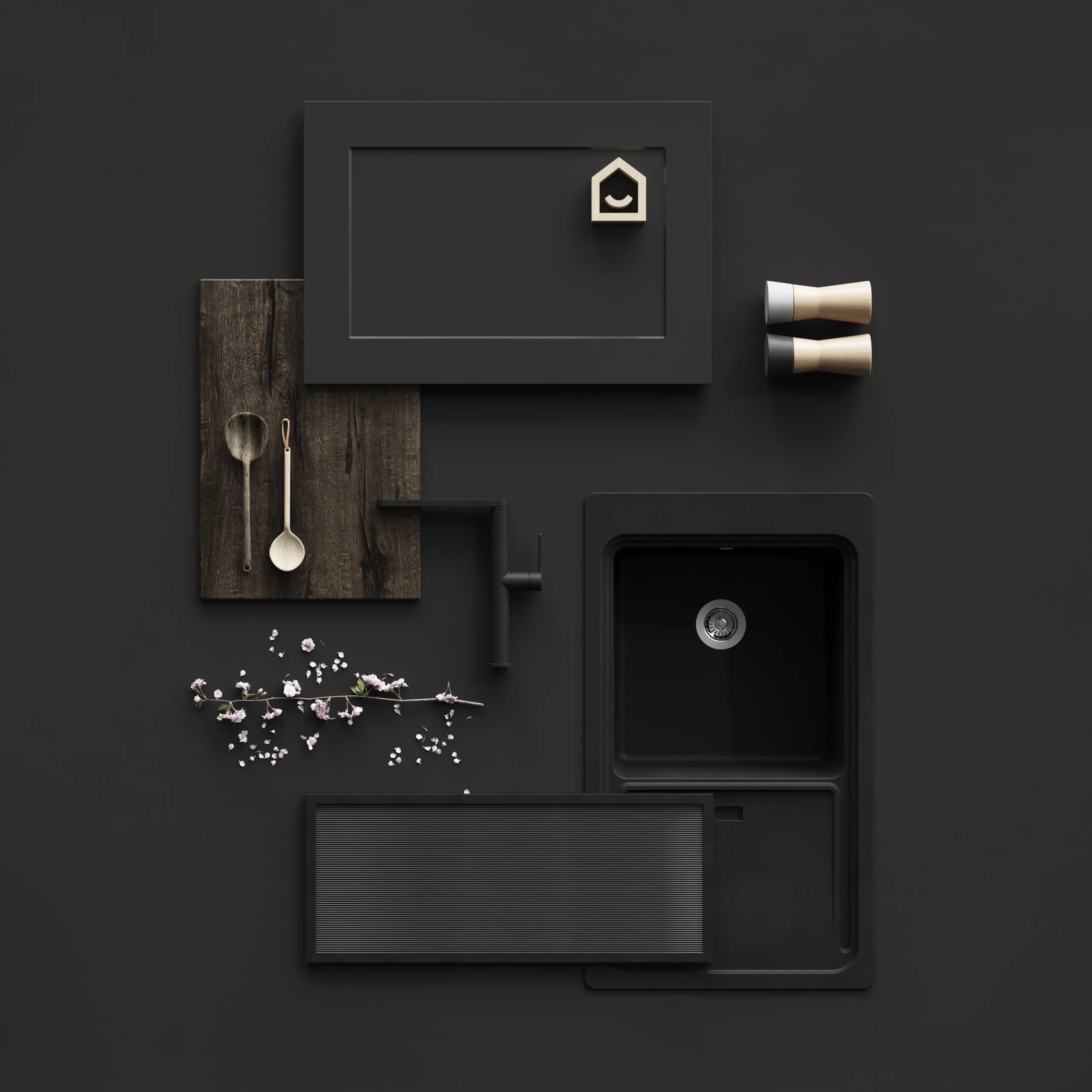 GoodHome Artemisia Matt Graphite Classic Shaker Larder Cabinet Door (W)500mm (H)1287mm (T)18mm 11 GoodHome Artemisia Matt Graphite Classic Shaker Larder Cabinet Door (W)500mm (H)1287mm (T)18mm - Image 11