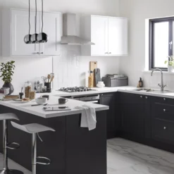 GoodHome Artemisia Matt Graphite Classic Shaker Tall Wall Cabinet Door (W)400mm (H)895mm (T)18mm -Goodhome goodhome artemisia matt graphite classic shaker tall wall cabinet door w 400mm h 895mm t 18mm3663602650348 52i