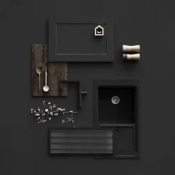 GoodHome Artemisia Matt Graphite Classic Shaker Tall Wall Cabinet Door (W)500mm (H)895mm (T)18mm -Goodhome goodhome artemisia matt graphite classic shaker tall wall cabinet door w 500mm h 895mm t 18mm3663602650362 11i